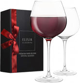 ELIXIR GLASSWARE red wine glass elliptical 22oz enhances aroma and color.