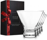 ELIXIR GLASSWARE stemless martini four-pack for versatile cocktail service.