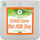Ellie's Best Pro Quality Nut Milk Bag with wide opening for smooth milks