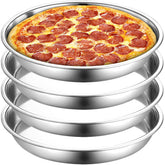 Elsjoy 4-pack 13-inch deep-pizza-pan: even heat for consistent crusts.