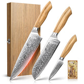 Emojoy Damascus 8-inch chef knife for precise slicing