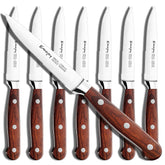 Emojoy 8-piece steak knife set in gift box for elegant dining