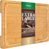 Empune extra-large 16-inch bamboo cutting board for serious prep and serving.