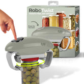 EMSON Robotwist Deluxe jar lid automatic twist demonstrates effortless one-touch opening for any jar.