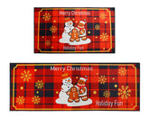Enbelcto Christmas rugs set of 2 keeps kitchen floors dry and festive.