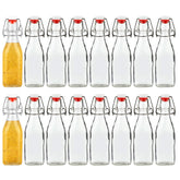 Encheng 8oz glass bottle with air-tight lid for fresh home brew.