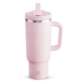 ENCOOL 40 oz tumbler in Cotton Candy color with ergonomic handle keeps beverages accessible on the go.