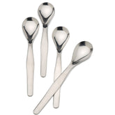 Endurance egg spoons set of 4 beside egg cups for soft boiled eggs.
