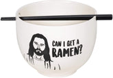 Enesco Our Name is Mud ramen bowl with resting notches for chopsticks.