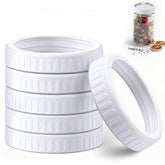 Enhhon plastic mason jar rings in white for rust-free storage.