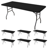 Enjoyidea 6ft rectangle tablecloth fit for snug, wrinkle-free coverage.