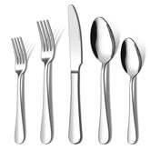 ENLOY 20-piece flatware set with mirror finish for elegant family dining