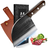 ENOKING 6.7-inch knife blade close-up showing sharp edge for precise chopping.