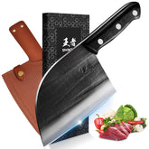 ENOKING Serbian Chef Knife 6.7-Inch blade close-up for precise slicing