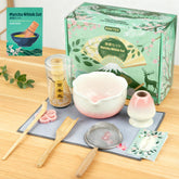 ENVTEK 8pcs set with floral bowl ready for a rich matcha ritual