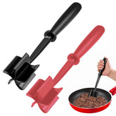 EoaMen ground beef chopper in black with grooved grip for easy patty prep.