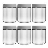 EONJOE six-pack 16oz glass jars with leakproof lids for fresh storage