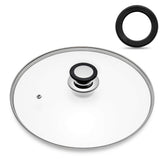 Eooch 9.5-inch tempered glass lid with clear view for cooking and flavor retention