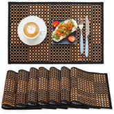 Eorbow 8-pack bamboo placemats protect surfaces with natural, stylish appeal.