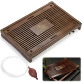 Eorbow tea tray with orchid pattern, top view for elegant serving