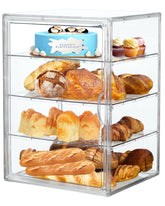 EPSUNORISE bread box with transparent lid showing fresh bread
