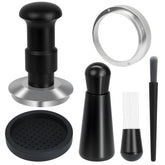 ERAVSOW 51mm espresso tamper demonstrates balanced tamping for even extraction
