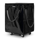 EROBSKJ large black rolling tote with wheels for easy grocery trips and storage.