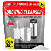 Escentile one-step no rinse cleanser bottle ready for homebrew equipment cleaning.