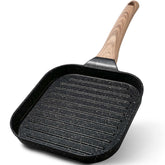 ESLITE LIFE 7-inch grill pan interior with granite non-stick coating.