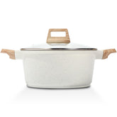 ESLITE LIFE nonstick stock pot with lid, 5 quart for pasta and sauces.