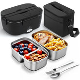 ESOHOT heated lunch box 120W front view demonstrates quick heating for meals on the go