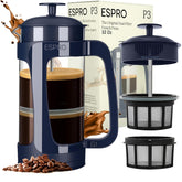 ESPRO P3 French Press double filter for a grit-free brew.