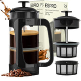 ESPRO P3 grit-free coffee brewing with dual microfilters for smooth flavor.