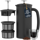ESPRO P7 with double micro-filter for grit-free brew and smoother coffee.