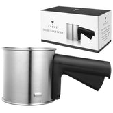 Etens 3 Cup Flour Sifter with hand crank for fast, even flour aeration.