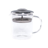 Ethoz glass tea brewer chamber shows borosilicate clarity for pure flavor and easy monitoring.