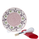 EVANILIFE ceramic garlic grater plate—handmade with a unique glaze for stylish kitchens.