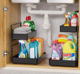 EVERIE height adjustable under-sink shelf, two tiers for versatile organization