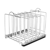 EVERIE weighted sous vide rack vertical mount stabilizes dividers to reduce wobble in your bath.