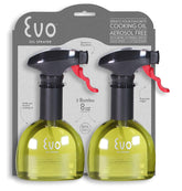 Evo Oil Sprayer front view, precise oil mist for even cooking.