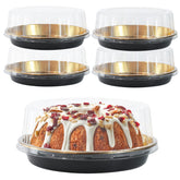 EWAFILU 11-inch round cake carrier with a clear dome lid for easy transport