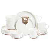 EWFEN dinner plate with hand-painted waves, durable and dishwasher-safe for everyday meals.