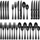EWFEN black silverware dinner forks provide style and everyday durability.