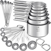EWFEN measuring cups and spoons set, assembled for quick baking prep and accurate results.