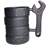EXIGENT tire mug ceramic 12oz with sturdy finish for daily coffee
