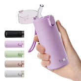 Exllena Lilac 5oz mini water bottle with straw for on the go hydration