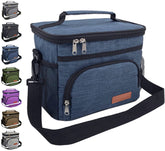 ExtraCharm insulated lunch bag blue outside showing durable exterior for on-the-go meals