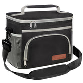 Extracharm insulated lunch bag front view, compact for office meals on the go.