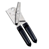 EZ-DUZ-IT deluxe can opener front view shows sturdy chrome steel construction for lasting use