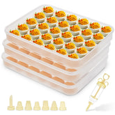 FACULX deviled egg containers with lids for fridge organization and freshness.
